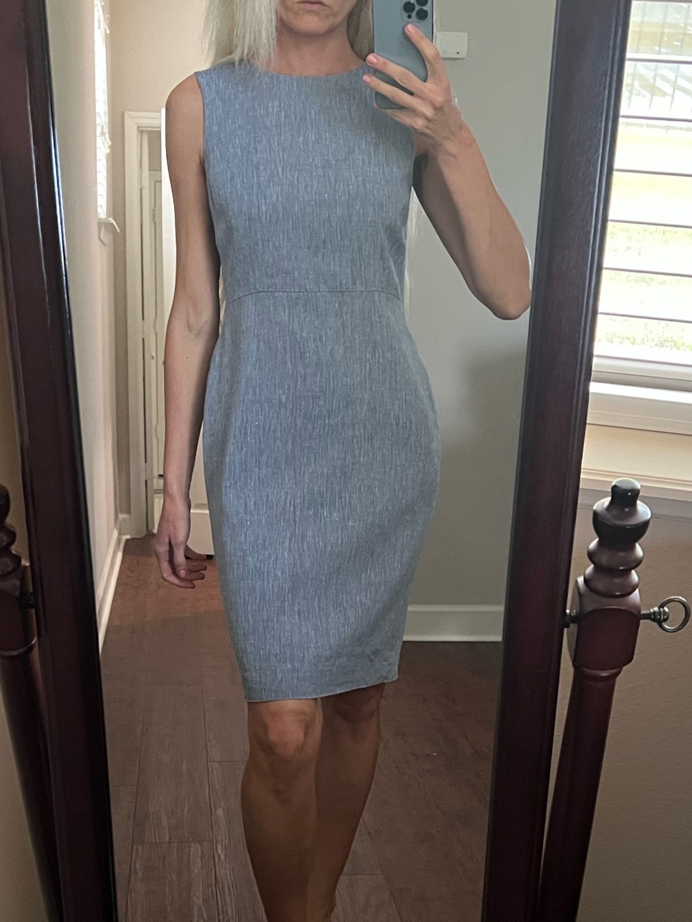 Antonio Melani Linen Blend Midi Dress Size 4